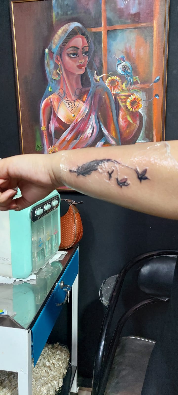 Delicate nature-inspired tattoo by Devil Art Studio Lahore