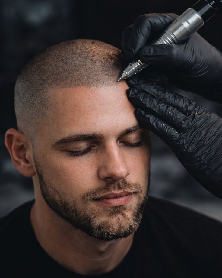 Scalp micropigmentation treatment for a client from Lahore Cantt