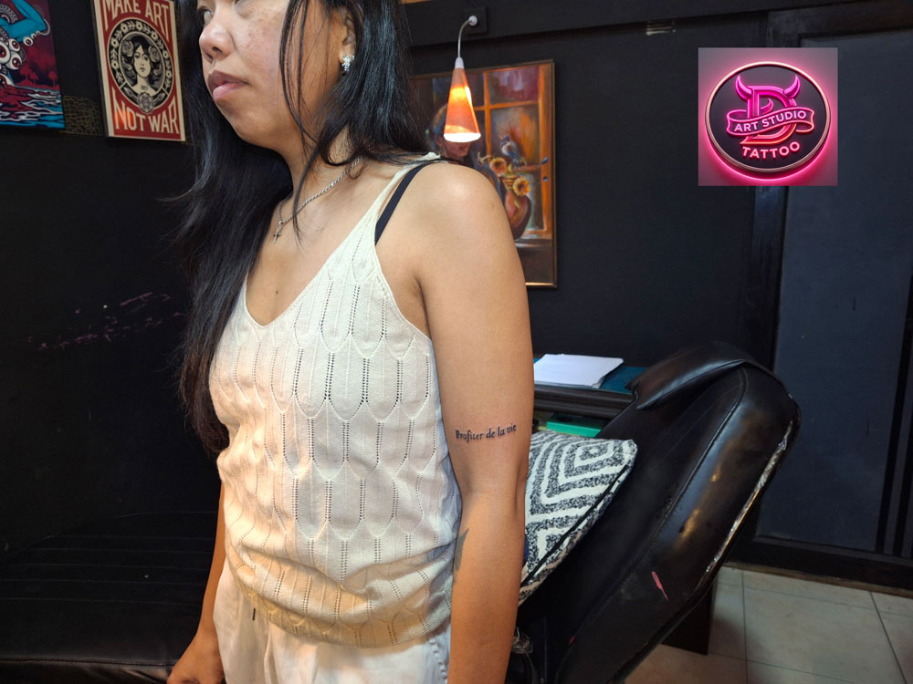Birds and broken clock chest tattoo by Devil Art Studio Lahore